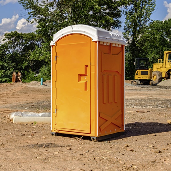 can i customize the exterior of the porta potties with my event logo or branding in Hardwood Acres MI